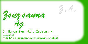 zsuzsanna ag business card